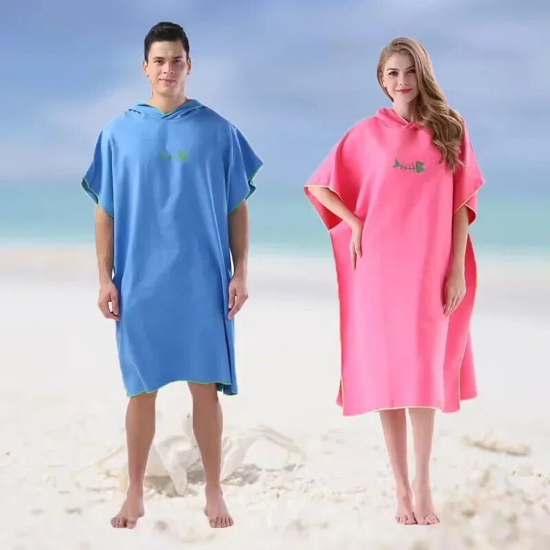 Quick-Dry Hooded Changing Robe with Absorbent Towel