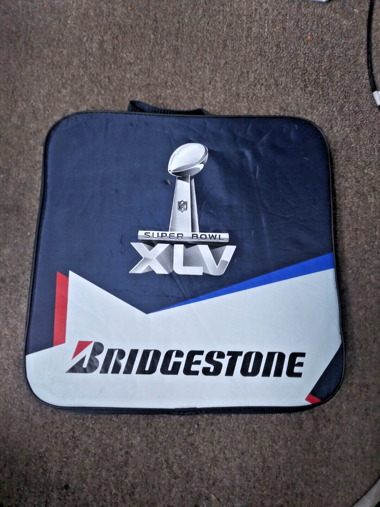 2011 Super Bowl XLV Stadium Seat Cushion Steelers vs Packers Bridgestone NFL
