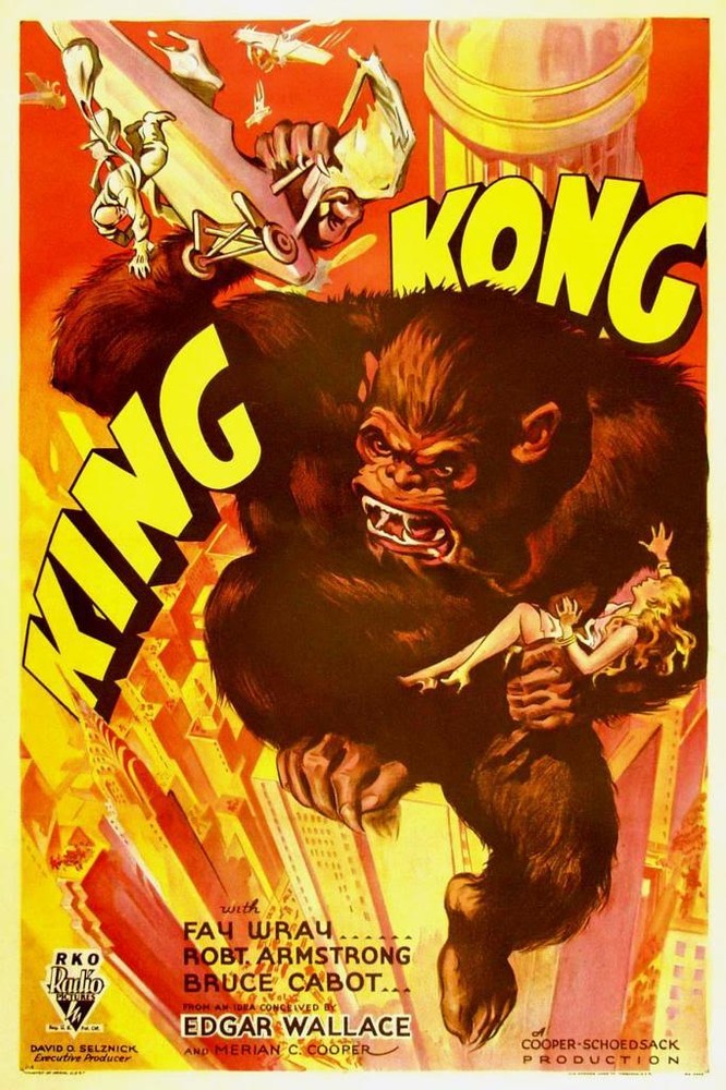 KING KONG Vintage movie - fay wray #1 *FRAMED* CANVAS ART 24x16
