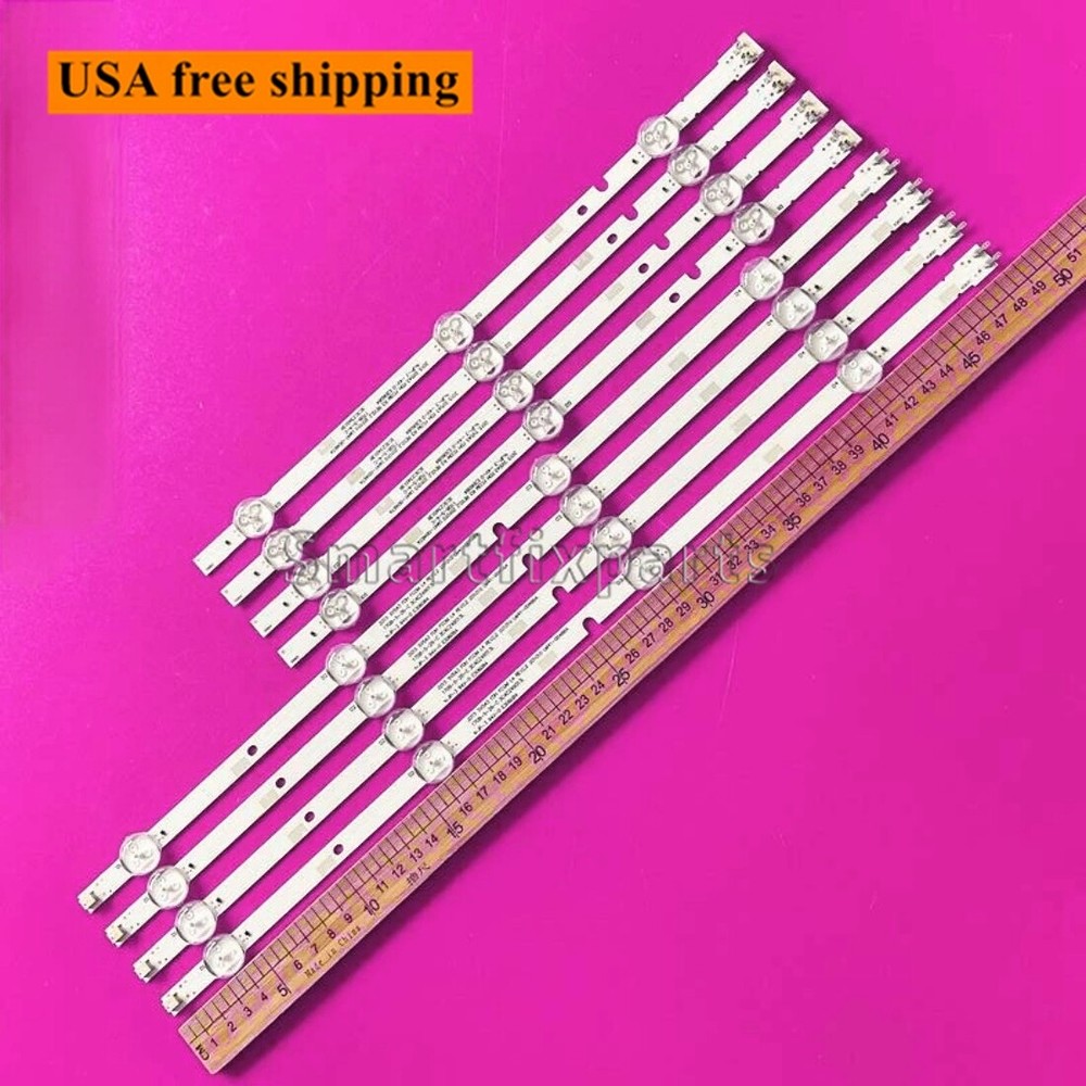 8Pcs LED strips For Samsung UN43J5200AGXUG UN43J5000EFXZA UA43M5100D 2015SVS43