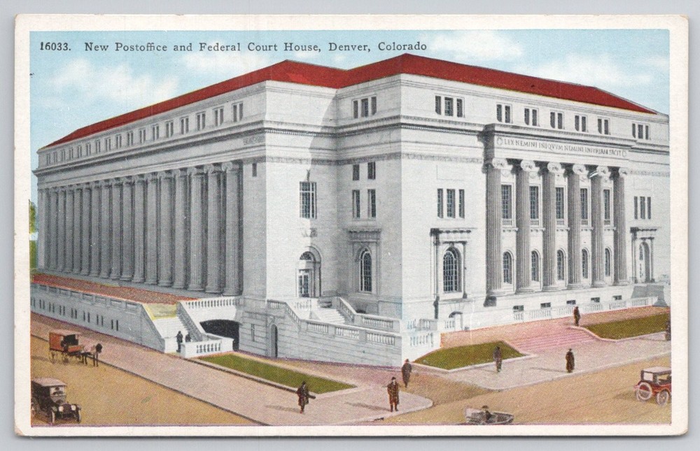 Denver CO New Post Office Federal Court House Colorado Marble Vintage Postcard