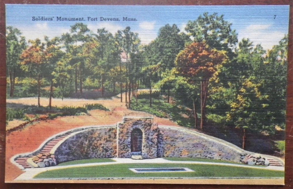 Soldiers' Monument, Fort Devens, Massachusetts Postcard