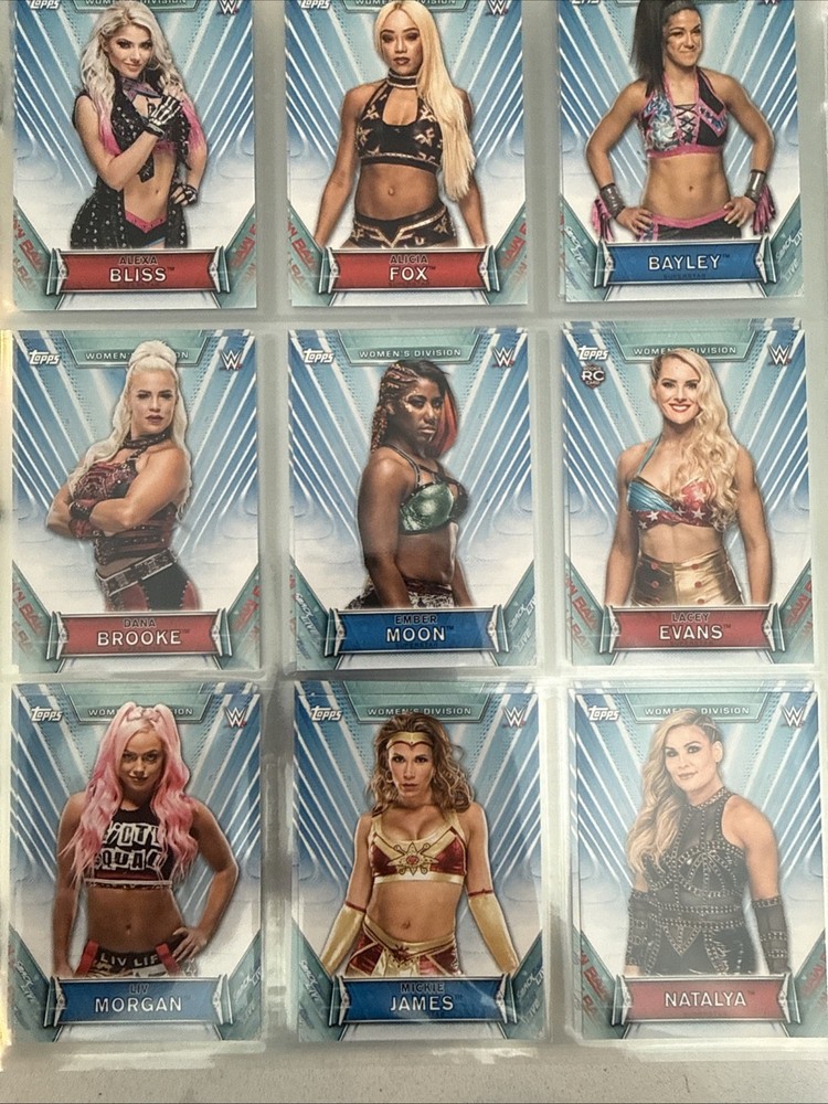 4 - 2019 Topps WWE Women’s Division Complete Base Sets in Binder and Hard Case