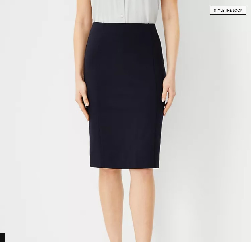 Ann Taylor Loft Classic Black Pencil Skirt Size 6