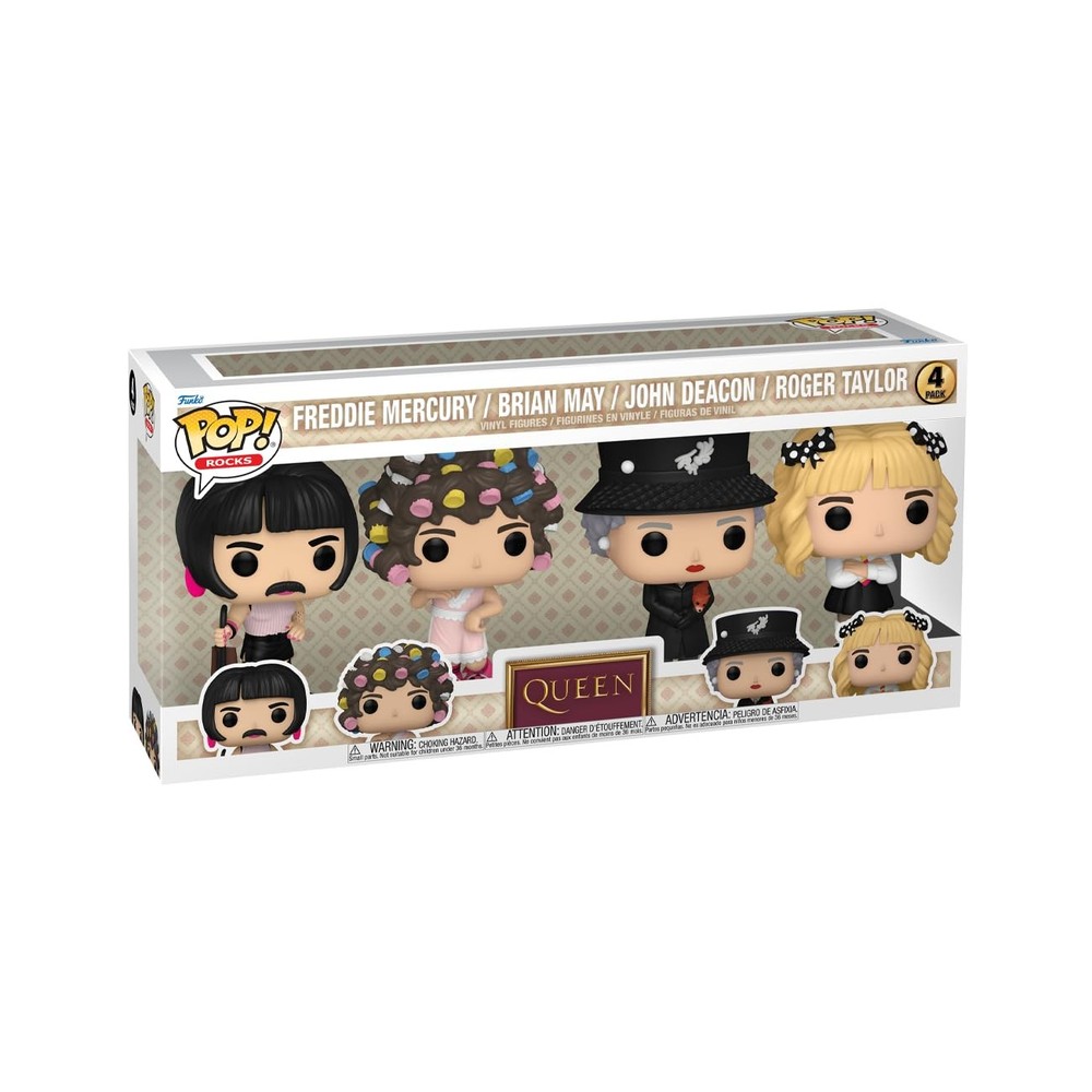 Funko POP! Rocks: Queen - Freddie Mercury - I Want to Break Free - (4-Pack) - Co