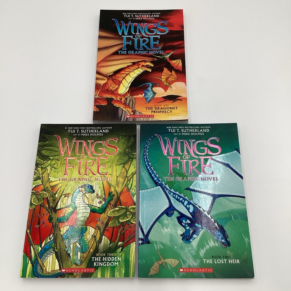 Wings Of Fire The Graphic Novel by Tui T. Sutherland Books 1 - 3 Pre-Own