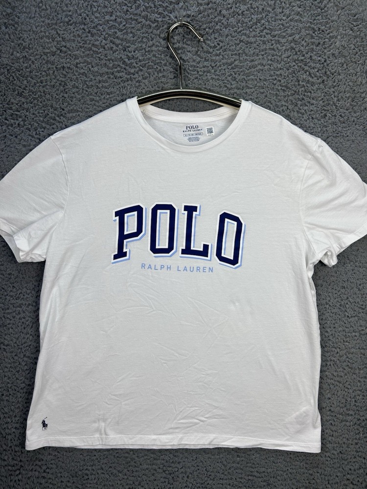 Polo Ralph Lauren T-Shirt Men's XL Classic Fit Polo Print Spell out Tee White