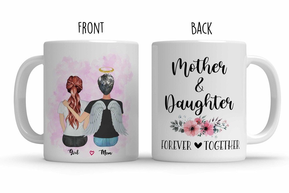 Personalised Memorial Mug Rest In Peace Angel Wings Mom Passed Away Mother