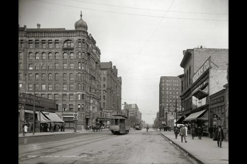 Hennepin Avenue,commercial facilities,buildings,Minneapolis,Minnesota,MN,c1908