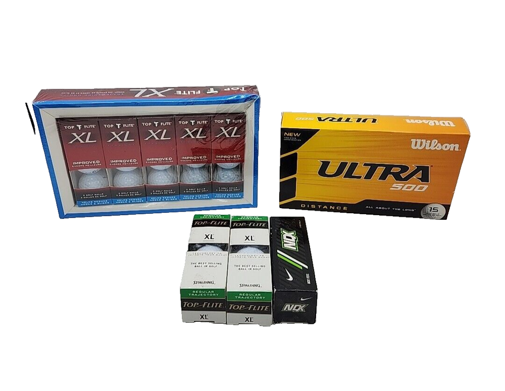 39 Golf Balls Top Flight XL Wilson  and Nike New Sealed