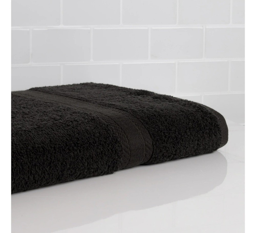 Super Luxurious Premium 100% Cotton Bath Towel (Black) - 1 Piece 600