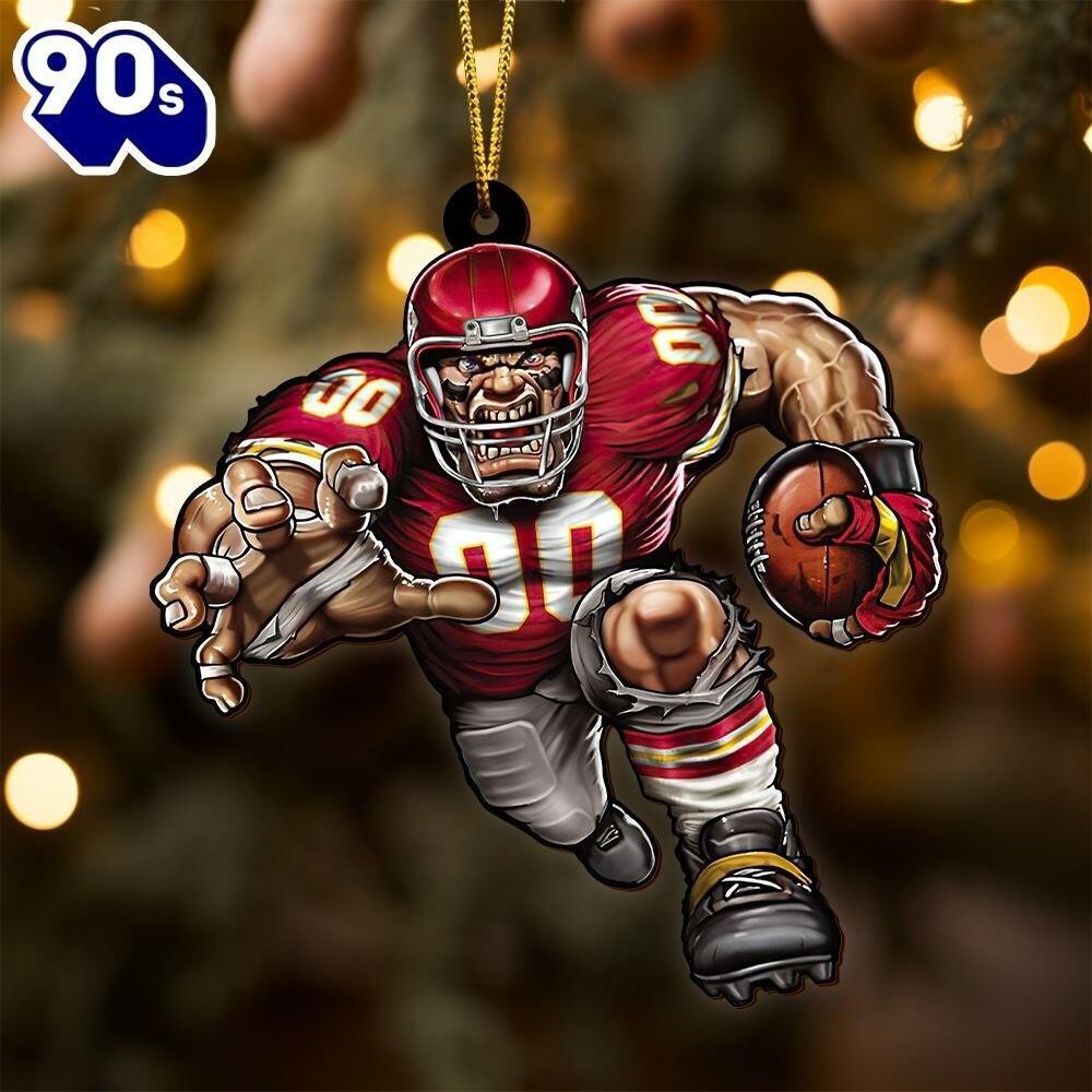 Kansas City Football Team Chiefs Christmas Ornament  American Football Ornament