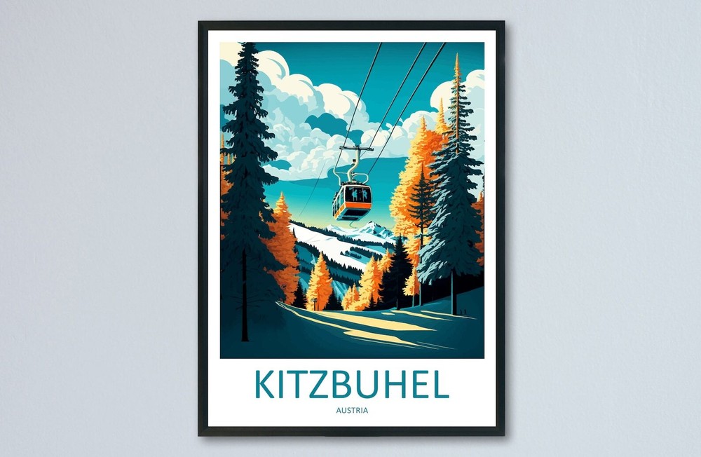 Kitzbuhel Travel Print Wall Art Kitzbuhel Wall Hanging Home Dcor Kitzbuhel Gift