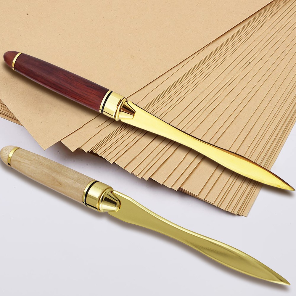 Stainless Steel Wood Handle Letter Opener and Envelope Slitter Knife