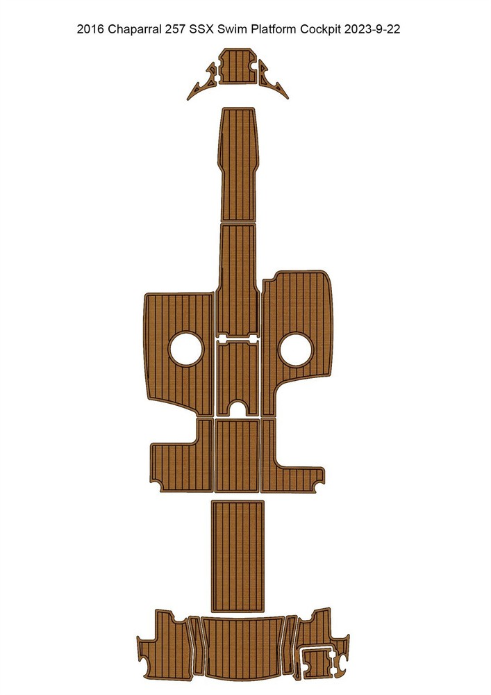2016 Chaparral 257 SSX Swim Platform Cockpit Pad Boat EVA Foam Teak Flooring Mat