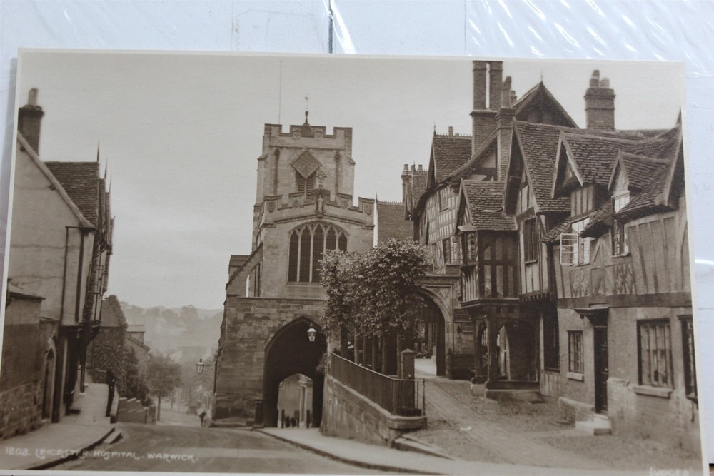 United Kingdom England Warwick Leicester Hospital Postcard Old Vintage Card View