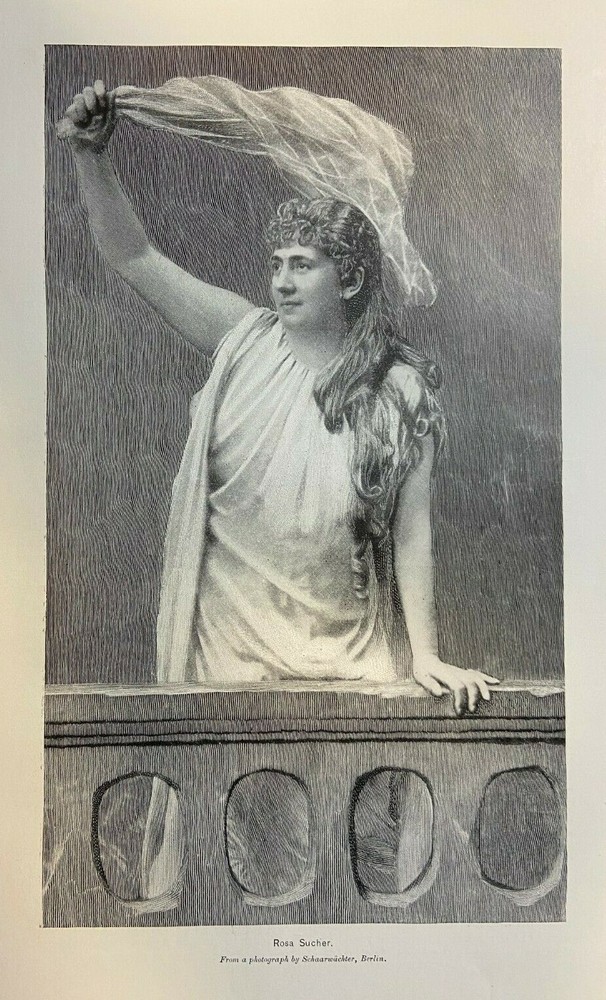 1895 Vintage Magazine Illustration Rosa Sucher German Opera Prima Donna