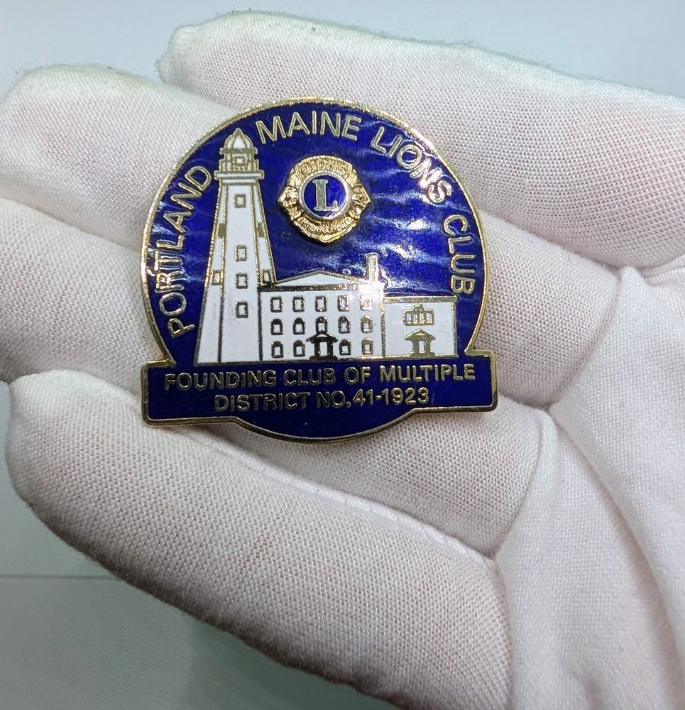 Portland Maine Lions Club Multiple District 41 Lighthouse Lapel Pin