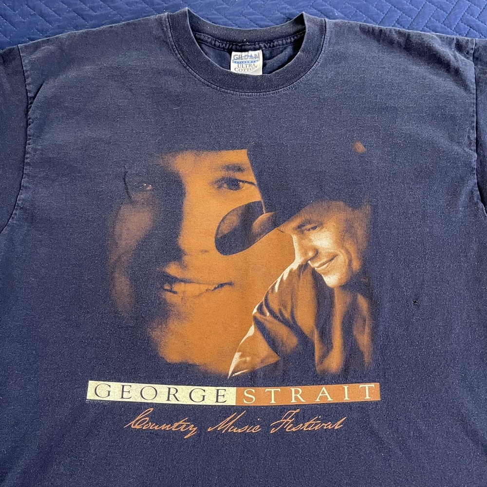 Vintage George Strait Country Music Festival black t shirt Adult XL