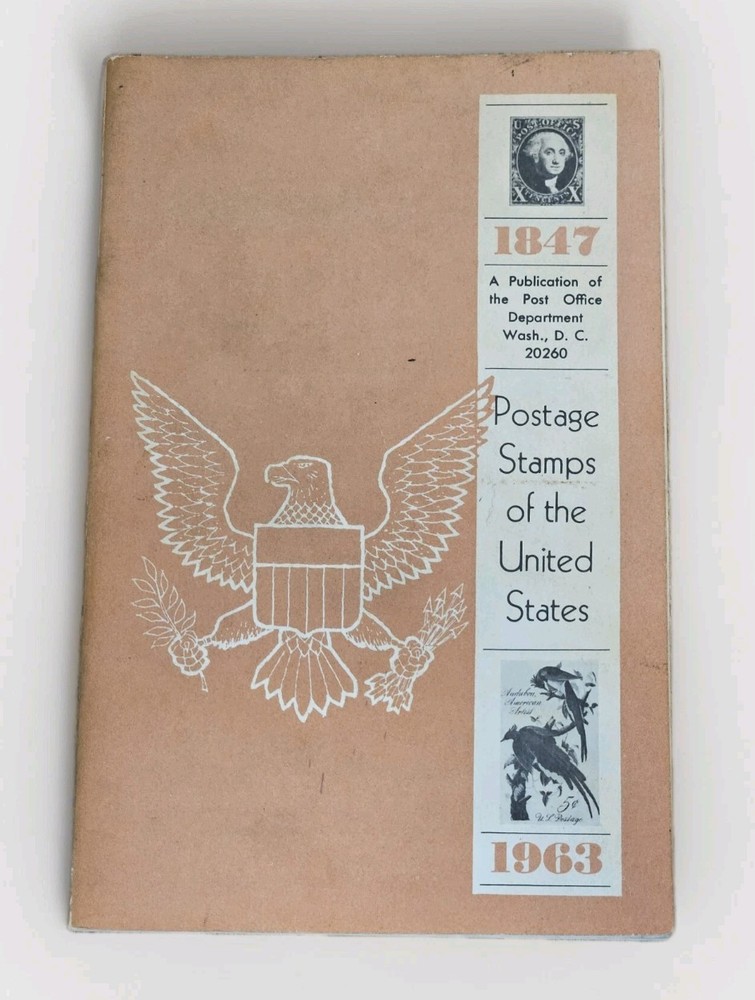 1963 Postage Stamps United States Publication of Post Office Vtg Paperback