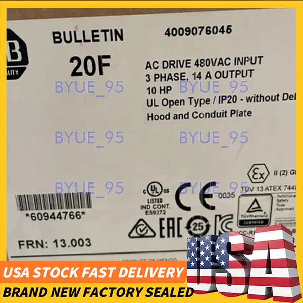 Allen‑Bradley 20F11ND014AA0NNNNN PowerFlex 753 14A VFD 480V DC Terminals
