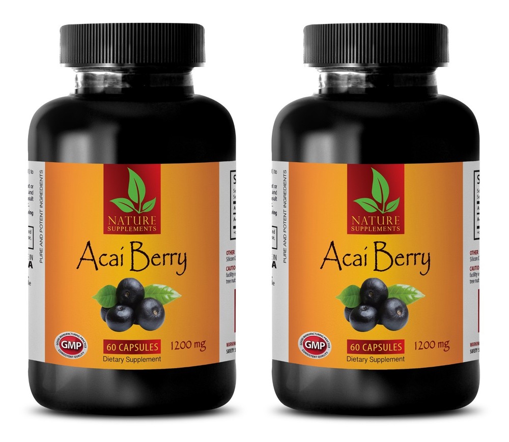 ACAI Berry 1200mg - Super Antioxidant - Weight Loss Support (2 Bottles)-image