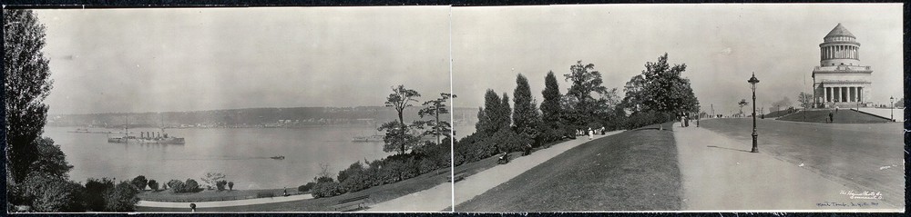 New York City Grant's Tomb Riverside Drive 1909 Hudson River Panorama