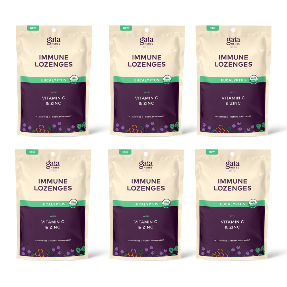 **6pack** Gaia Herbs - Immune Lozenges - Eucalyptus (24ct)