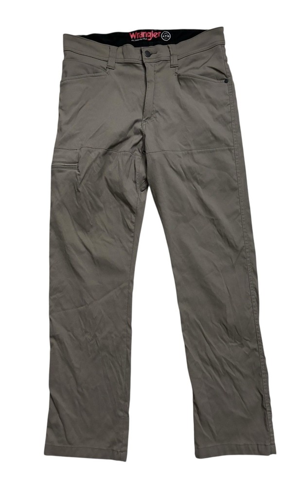 Wrangler Pants Mens Size 34x30 Dark Khaki All Terrain Gear Cargo Hiking Camping