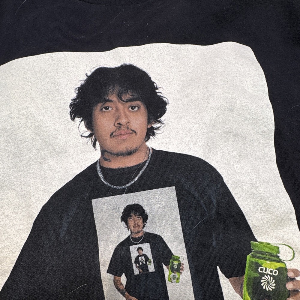 CUCO Men's Graphic Logo Tee Black Cotton Crew Neck Short Sleeve XL
