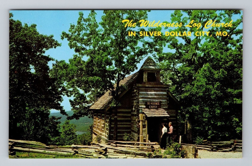 Missouri MO Silver Dollar City Wilderness Church Vintage Postcard