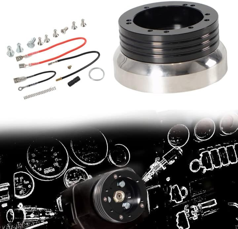 Adaptador de cubo de volante Billet de 5 y 6 orificios negro