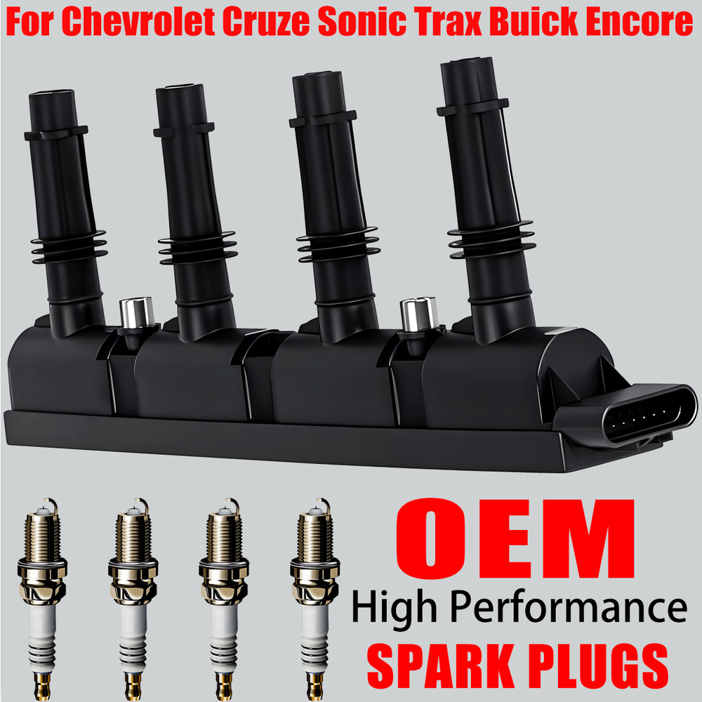 OEM Ignition Coil & Iridium Spark Plug For Chevy Cruze Sonic Buick Encore UF669