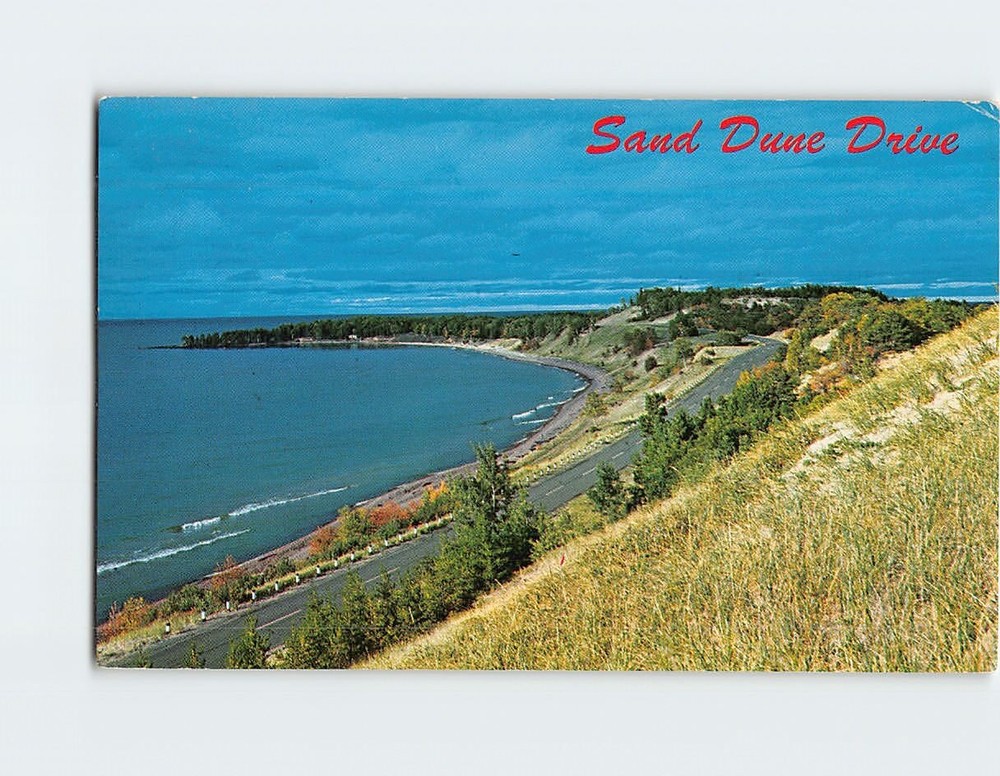 Postcard Scenic Sand Dune Drive Keweenaw Country Michigan USA