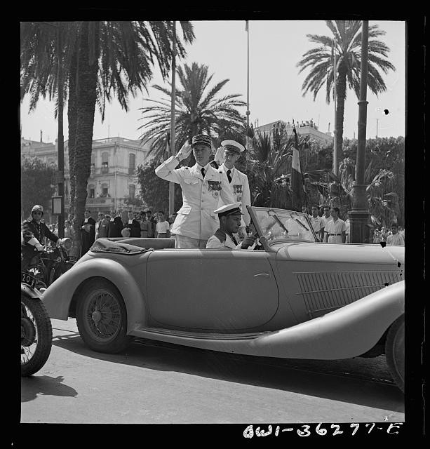 Tunis Tunisia 1943 General Mast Arrival Residence Resident General Sedan