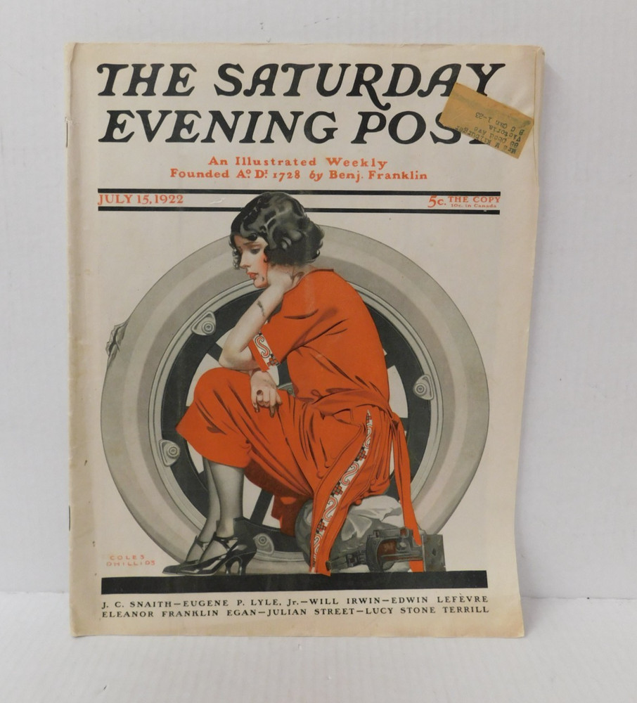 JULY 15, 1922 SATURDAY EVENING POST FULL magazine Phillip Flat Tire