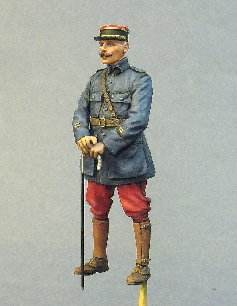 1:35 Scale Die Cast Resin Figure Model Assembly Kit WWI French Officer Unpainted