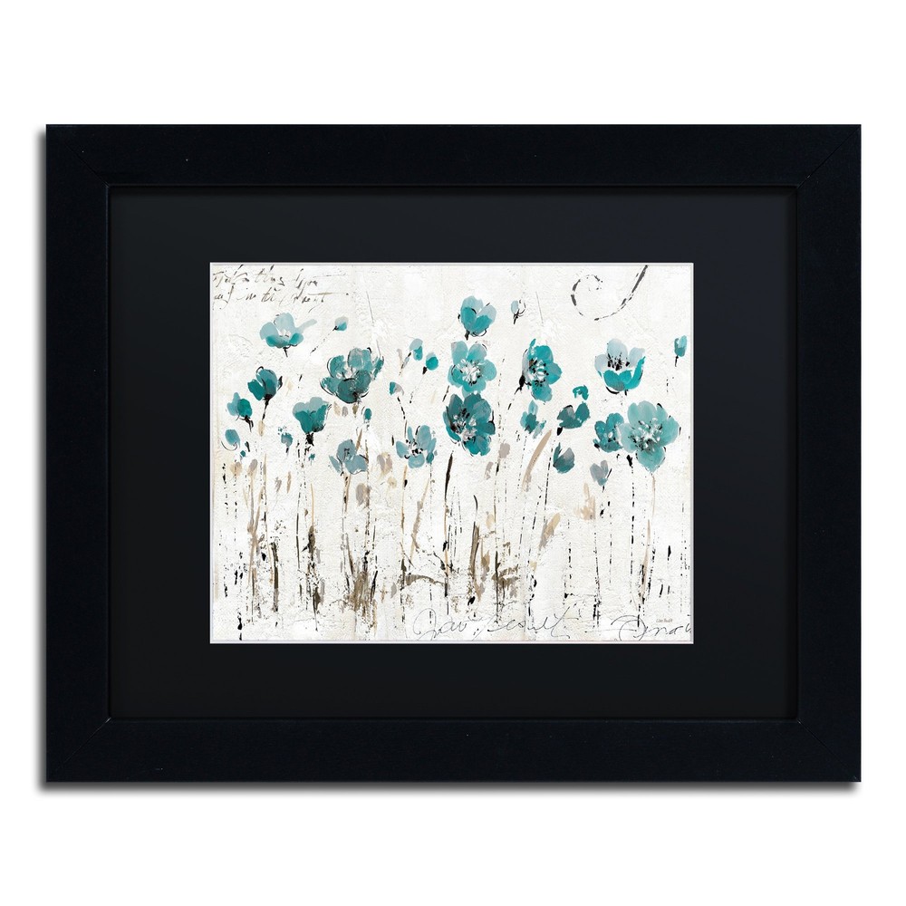 Abstract Balance VI Blue Wall Art by Lisa Audit 11x14 Black Framed Canvas-image