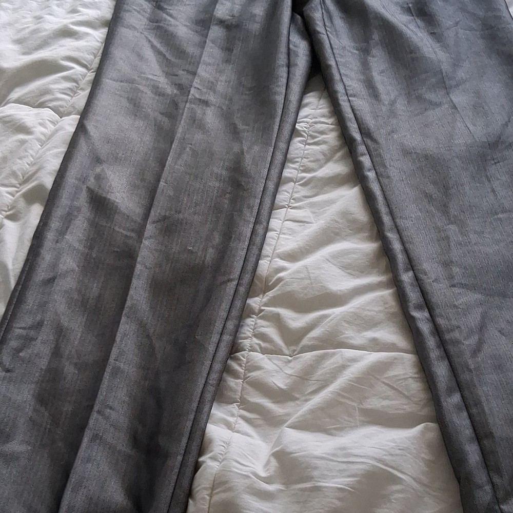 Van Heusen Essenza Flat Front Stripe Dress Pants Gray Men's 32