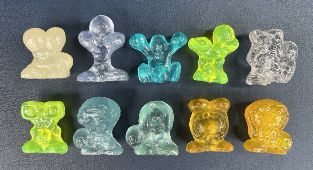Lot of 10 Hielocos Futboleros Sports Figures – 1990s Crazy Bones GoGo’s Vintage