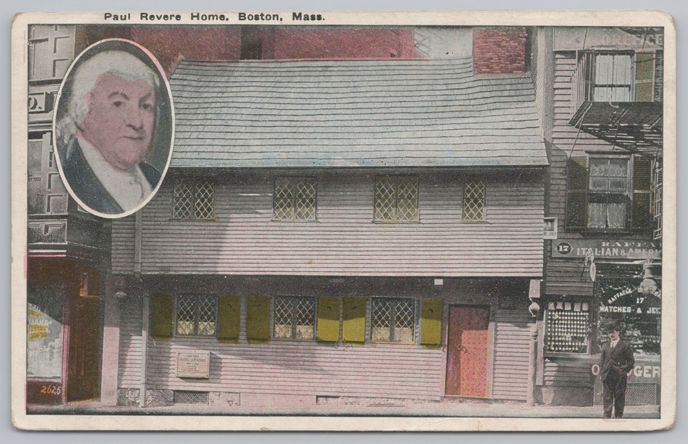 State View~Paul Revere Home Boston Massachusetts~Vintage Postcard
