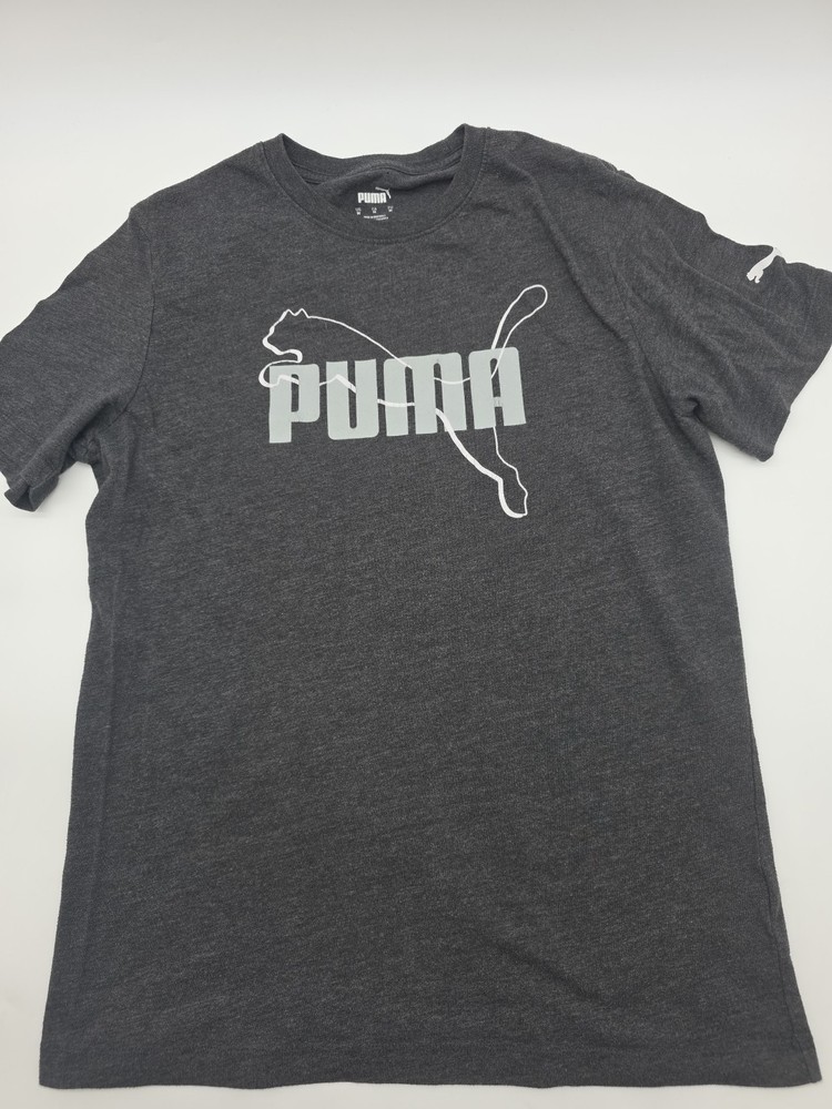 Puma T-Shirt Men Medium Gray Graphic Tee.#40880