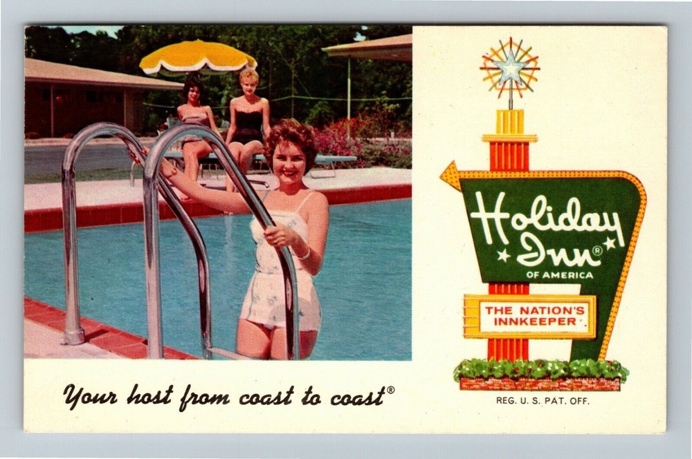 Lake City, FL-Florida, Holiday Inn, Antique Vintage Souvenir Postcard
