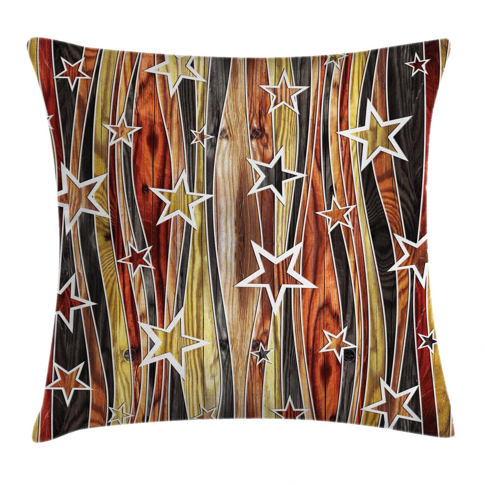 Abstract Stars Square Pillow Cover 16 Inch Charming Cushion Case-image