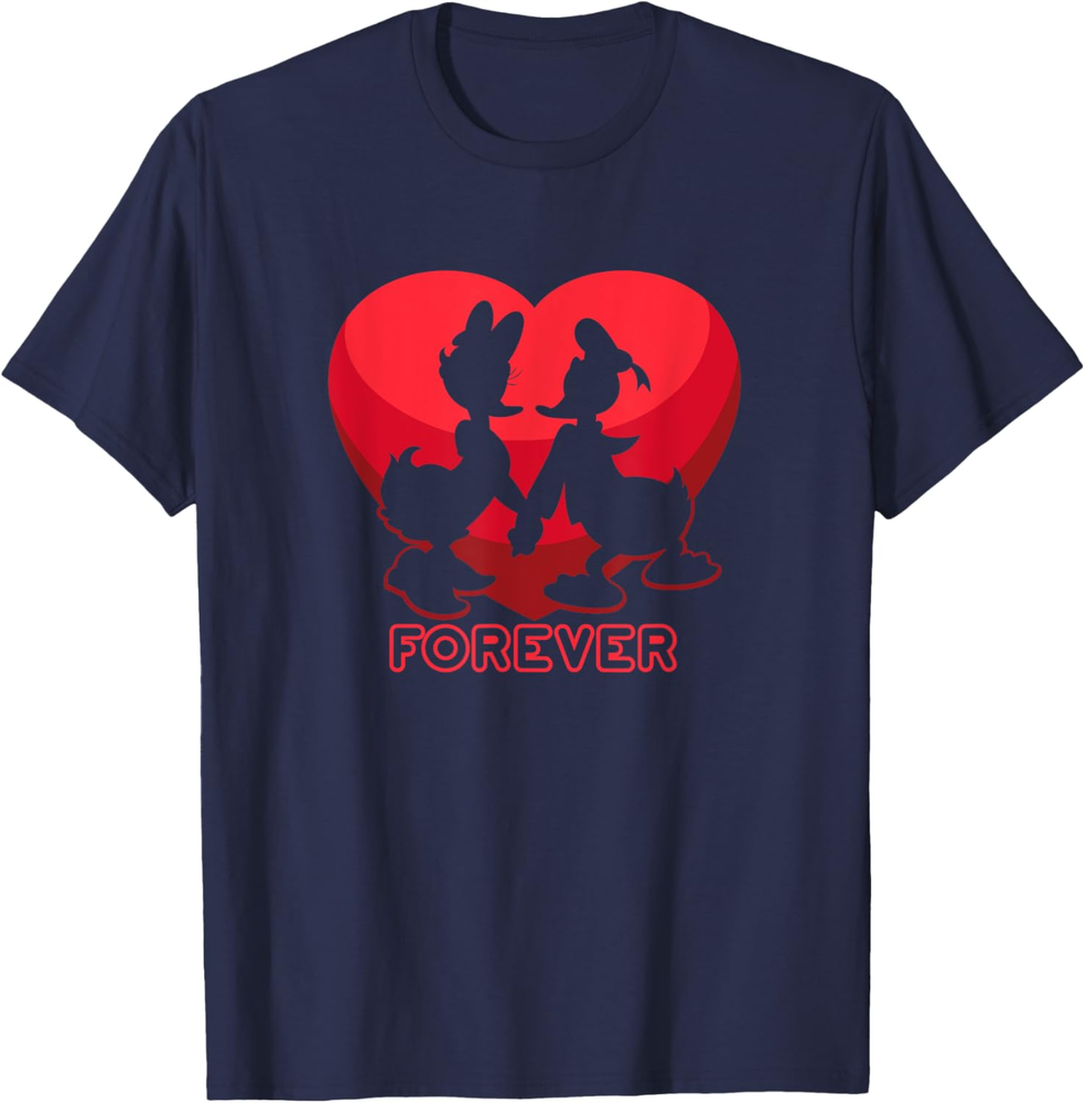 Disney Donald And Daisy Duck Forever Heart Valentine's Day Sweatshirt T-shirt