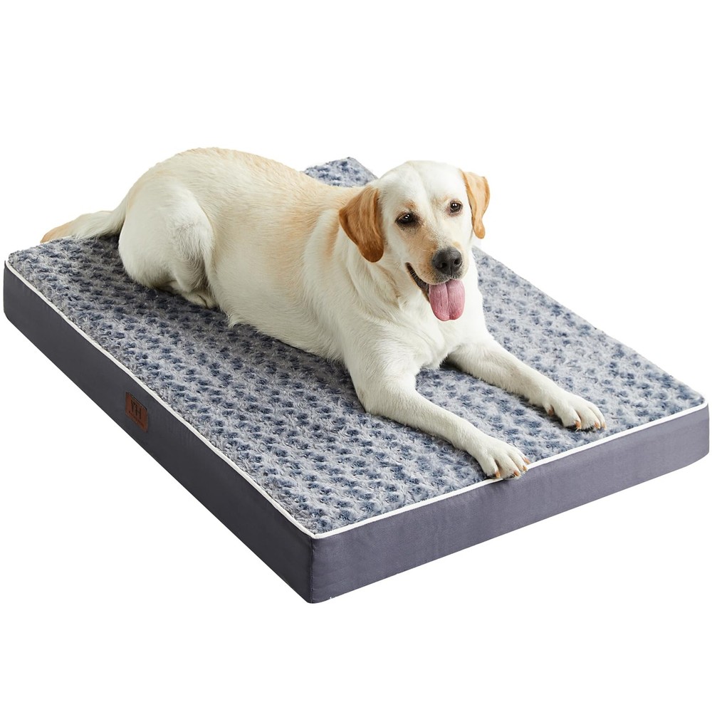 Orthopedic Memory Foam Dog Bed for Large Breeds with Waterproof Washable Cover