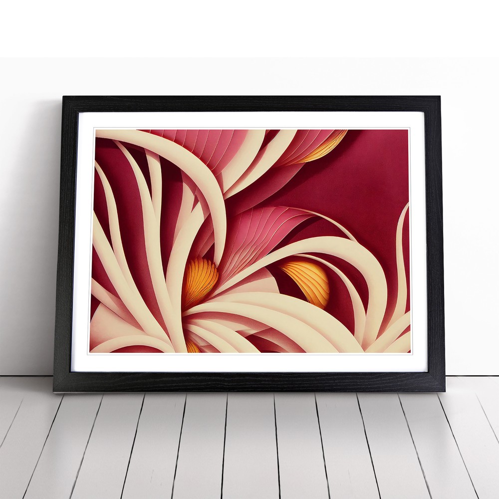 Fine Flowers Art Deco Wall Art Print Framed Canvas Picture Poster Decor