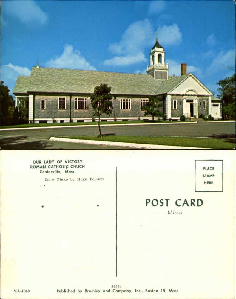 Our Lady of Victory Roman Catholic Church Centerville MA unused old postcard