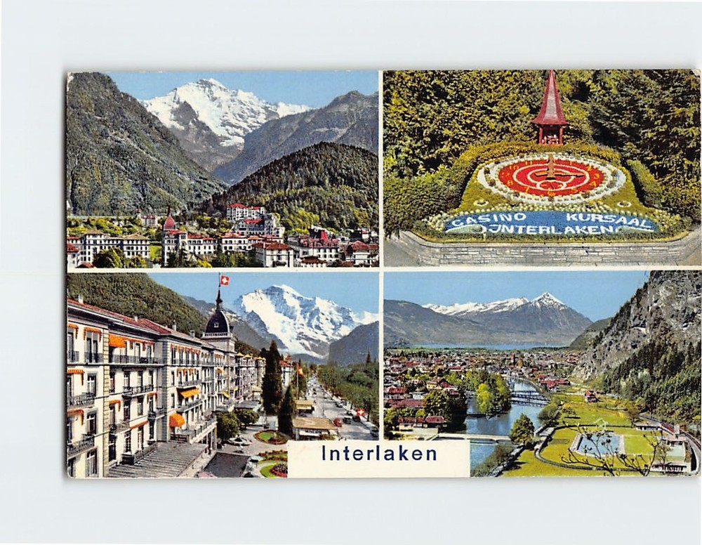 Postcard Scenes & Views Interlaken Switzerland