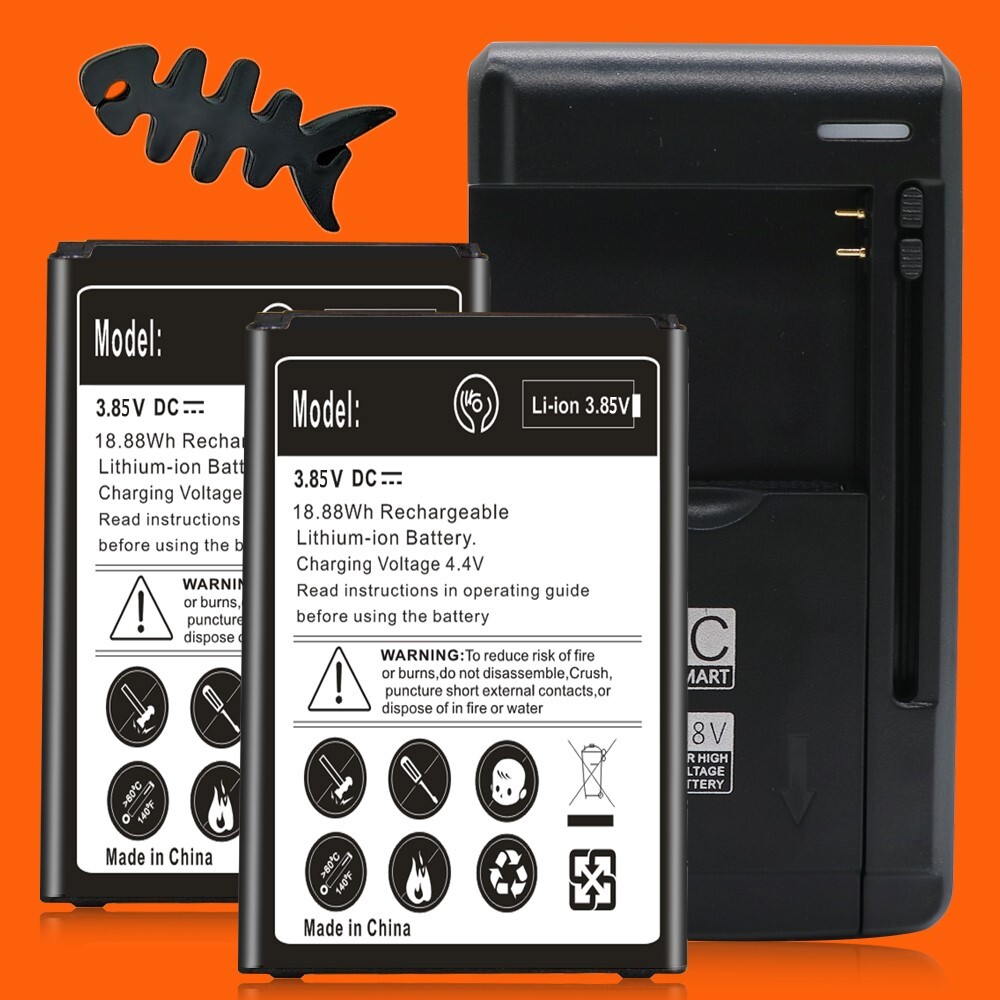 Premium Real 2x 5900mAh Rechargeable Battery Portable Charger f LG Aristo MS210